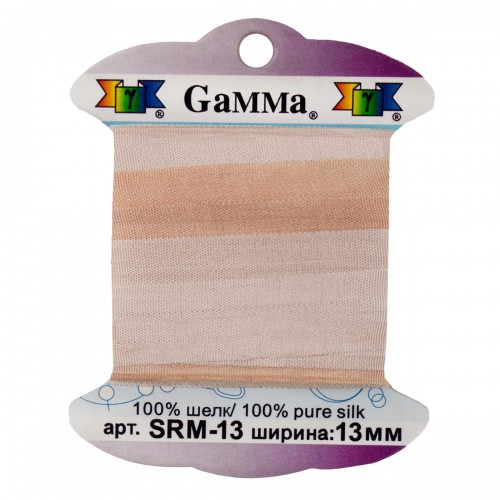 "Gamma"   шелковая   SRM-13   ФАСОВКА   0.2 -  13 мм  9.1 м ± 0.5 м M033 бл.бежевый/желто-коричневый