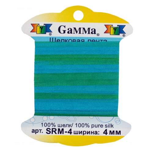 "Gamma"   шелковая   SRM-4   ФАСОВКА   0.2 -  4 мм  9.1 м ± 0.5 м M110 бирюзовый/зеленый