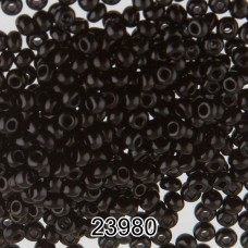 Бисер Чехия круглый 2   10/0   2.3 мм  500 г 23980 (Ф098) черный