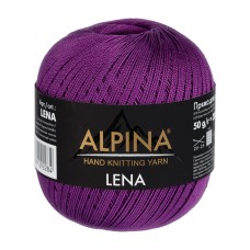 Пряжа ALPINA "LENA"   100\% мерсеризованный хлопок   10 шт. х  50 г  280 м ± 15 м №43 т.сиреневый