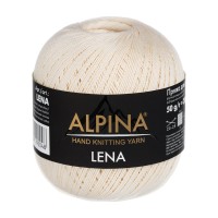 Пряжа ALPINA "LENA"   100\% мерсеризованный хлопок   10 шт. х  50 г  280 м ± 15 м №07 св. св. бежевый