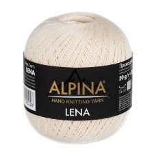Пряжа ALPINA "LENA"   100\% мерсеризованный хлопок   10 шт. х  50 г  280 м ± 15 м №07 св. св. бежевый