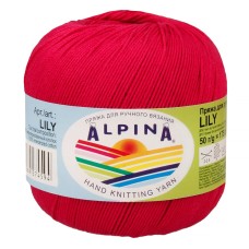Пряжа ALPINA "LILY" 2   100\% мерсеризованный хлопок   10 шт. х  50 г  175 м ± 5 м №105 фуксия