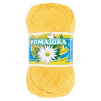Пряжа СПБ "Ромашка"   100\% мерсеризованный хлопок    4 шт. х  75 г  320 м №0302 св.медовый