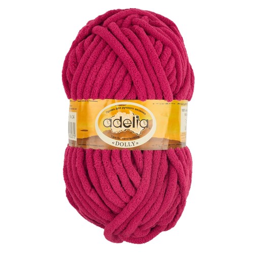 Пряжа ADELIA "DOLLY"   100\% полиэстер   5 шт. х  100 г  40 м ± 3 м №25 яр.розовый