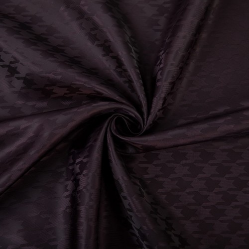 Ткань подкладочная "Gamma"   Taffeta с рисунком   JTR   52\% полиэстер, 48\% вискоза   145 см ± 2 см №124 баклажановый (гусиная лапка)