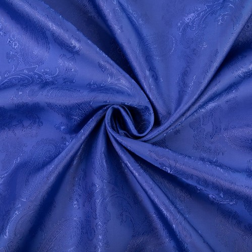 Ткань подкладочная "Gamma"   Taffeta с рисунком   JTR   52\% полиэстер, 48\% вискоза   145 см ± 2 см №142 васильковый (растительный орнамент)