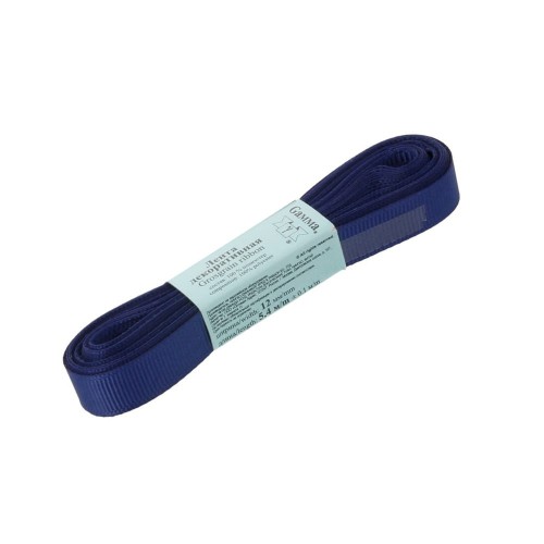 "Gamma"   репсовая лента   GR-12   ФАСОВКА   12 мм  1/2 "  10 х  5.4 м №101 т.васильковый