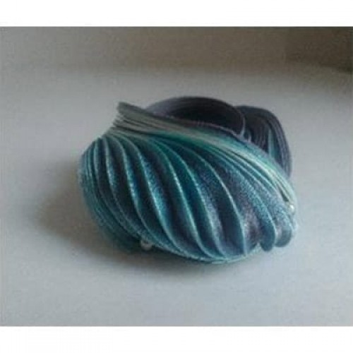 Лента декоративная "Floranta" Shibori   (Шибори)   120 мм  20 см №112e светло-сиреневый/голубой