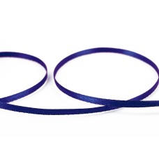 Лента атласная 3 мм ( 1/8 ")  "Gamma"   AL-3P   двухстор.   91.4 м №094 синий