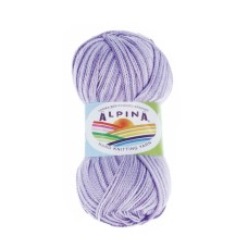 Пряжа ALPINA "HOLLY MELANGE"   100\% мерсеризованный хлопок   10 шт. х  50 г  200 м ± 10 м №05 св.фиолетовый/фиолетовый