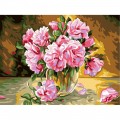 Канва/ткань с рисунком Grafitec серия 11.000 60 см х 50 см 11.888 Розовые розы