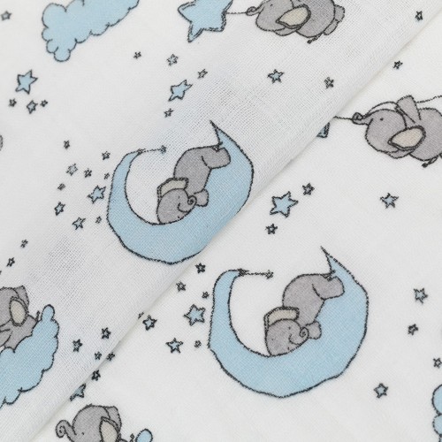 Ткань "PEPPY"   Ткань муслиновая   ФАСОВКА   EMBRACE   100\% хлопок   100 х  125 см  Shannon Fabrics emlittleone baby blue