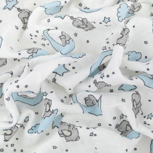 Ткань "PEPPY"   Ткань муслиновая   ФАСОВКА   EMBRACE   100\% хлопок   100 х  125 см  Shannon Fabrics emlittleone baby blue