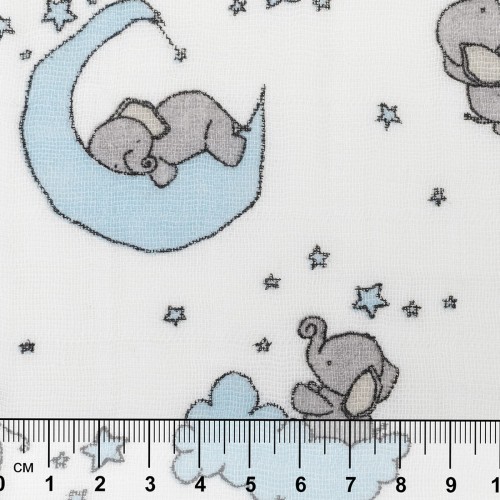 Ткань "PEPPY"   Ткань муслиновая   ФАСОВКА   EMBRACE   100\% хлопок   100 х  125 см  Shannon Fabrics emlittleone baby blue
