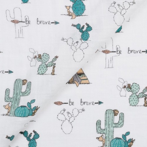Ткань "Shannon Fabrics"   Ткань муслиновая   SMD EMBRACE   100\% хлопок   125 см ± 2 см young & brave beige