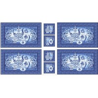 Ткань для пэчворка PEPPY   ЛАЗУРНОЕ ЧУДО ПАНЕЛЬ   ФАСОВКА   60 x 110 см  110 г/кв.м ± 5   100\% хлопок ЛЧ-03 синий