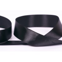 Лента атласная 25 мм ( 1 ")  "Gamma"   33 м ± 2 м  №113 черный