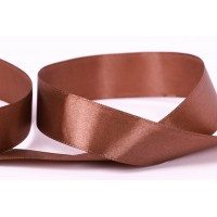 Лента атласная 25 мм ( 1 ")  "Gamma"   AL-25P   ФАСОВКА   5 x  5.4 м №037 св.коричневый