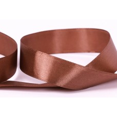 Лента атласная 25 мм ( 1 ")  "Gamma"   AL-25P   ФАСОВКА   5 x  5.4 м №037 св.коричневый