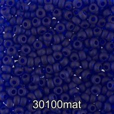 Бисер Чехия круглый 3   10/0   2.3 мм  500 г 30100 mat (Ф634) т.васильковый мат.