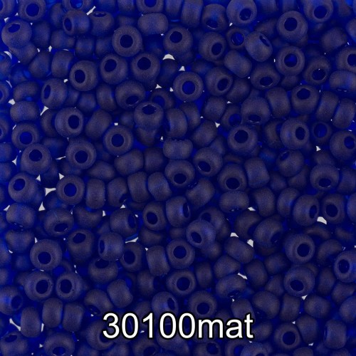Бисер Чехия круглый 3   10/0   2.3 мм  500 г 30100 mat (Ф634) т.васильковый мат.