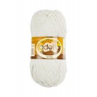 Пряжа ADELIA "KISS"   100\% полиэстер   10 шт. х  50 г  145 м ± 7 м №09 молочный