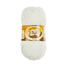 Пряжа ADELIA "KISS"   100\% полиэстер   10 шт. х  50 г  145 м ± 7 м №09 молочный