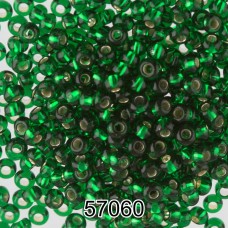 Бисер Чехия круглый 5   10/0   2.3 мм  500 г 57060 (Ф065) изумрудный