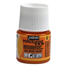 "PEBEO"   Краска по фарфору и керамике под обжиг глянцевая Porcelaine 150   45 мл 024-002 желтый марсельский