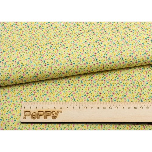 Ткань для пэчворка PEPPY   НЕЖНАЯ ИСТОРИЯ   ФАСОВКА   50 x 55 см  146 г/кв.м ± 5   100\% хлопок НИ-15 желтый