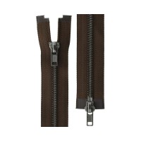 Молния Металл оксид (черный никель) ZIP 5B-2   двухзамковая   100 см Тип 5   10 шт  разъёмная   "Gamma" №295 т.коричневый