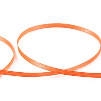Лента атласная 3 мм ( 1/8 ")  "Gamma"   AL-3P   двухстор.   91.4 м №125 красно-оранжевый