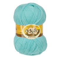 Пряжа ADELIA "RACHEL"   90\% шерсть, 10\% полиэстер   5 шт. х  100 г  400 м ± 15 м  СК/Распродажа №09 св. бирюза