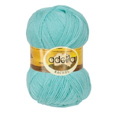 Пряжа ADELIA "RACHEL"   90\% шерсть, 10\% полиэстер   5 шт. х  100 г  400 м ± 15 м  СК/Распродажа №09 св. бирюза