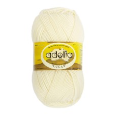 Пряжа ADELIA "LUCAS"   70\% шерсть, 30\% акрил   5 шт. х  100 г  218 м ± 10 м №01 БЕЛЫЙ