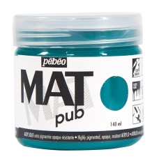 Краска акриловая "PEBEO"   экстра матовая Mat Pub №1   140 мл 256014 сине-зеленый
