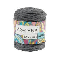 Пряжа ARACHNA "Macrame Maxi"   80\% хлопок, 20\% полиэстер   4 шт. х  250 г ± 10 г  80 м ± 3 м №17 серый