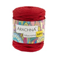 Пряжа ARACHNA "Macrame Mini"   80\% хлопок, 20\% полиэстер   4 шт. х  250 г ± 10 г  200 м ± 20 м №08 красный