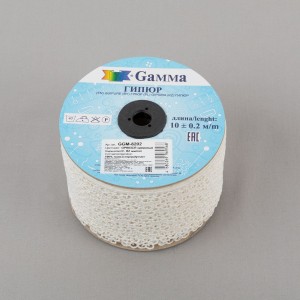 Гипюр "Gamma"   82 мм  GGM-8202   в рулоне   10 м ± 0.2   Турция GP003CR кремовый
