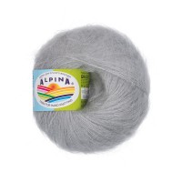 Пряжа ALPINA "GRACE"   72\% супер кид мохер, 28\% шелк   4 шт. х  25 г  210 м ± 5 м №07 св.серый