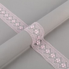 Кружево "Gamma"   "сетка"   59 мм  GKM-5902   в рулоне   10 м ± 0.2   Турция TL009PI розовый