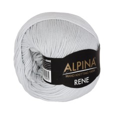 Пряжа ALPINA "RENE" 2   100\% мерсеризованный хлопок   10 шт. х  50 г  105 м ± 5 м №478 бл.серый