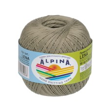 Пряжа ALPINA "LENA"   100\% мерсеризованный хлопок   10 шт. х  50 г  280 м ± 15 м №66 св.хаки