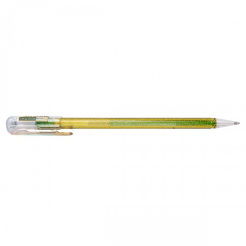 "Pentel"   Ручка гелевая Hybrid Dual Metallic,  d 1 мм K110-DDGX цвет чернил: желтый цвет чернил: зелёный