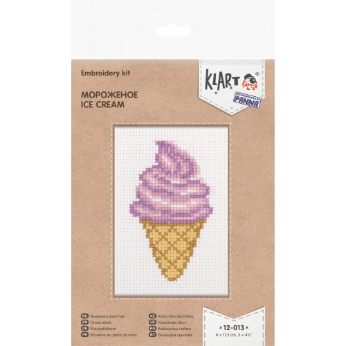 "Klart" набор для вышивания 12-013   "Мороженое" 8  х 11.5  см