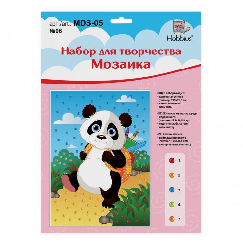 "Hobbius"   MDS-05   Мозаика   19.5 x 26.5 см №06 Панда