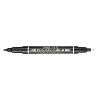 "Pentel"   Маркер перманентный для CD Pen Twin Tip New   0.3 - 1.2 мм   пулевидный   12 шт. N75W-AE для CD, 2-х сторонний, черный