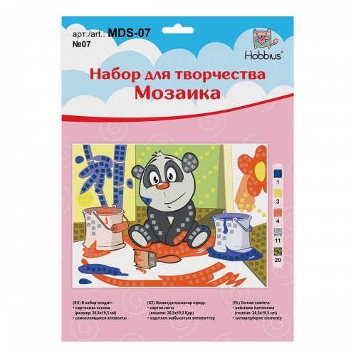 "Hobbius"   MDS-07   Мозаика   19.5 x 26.5 см №07 Панда
