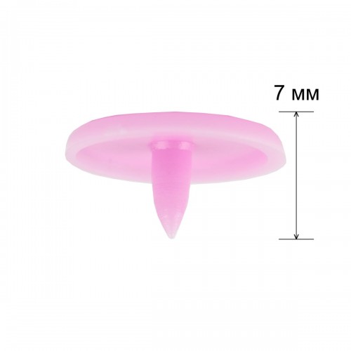 Кнопка "Micron"   POM-12   Кнопки пластиковые   пластик  d 12 мм  15 шт. № 004 розовый